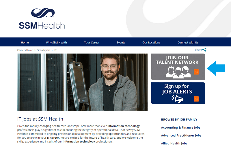 Talent Network On Microsites SSM 2 - Ongig | Ongig Blog Talent Network On Microsites SSM Health