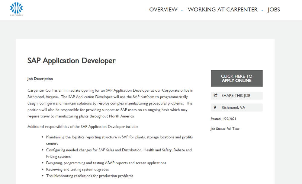 recruiting com job page illustration
