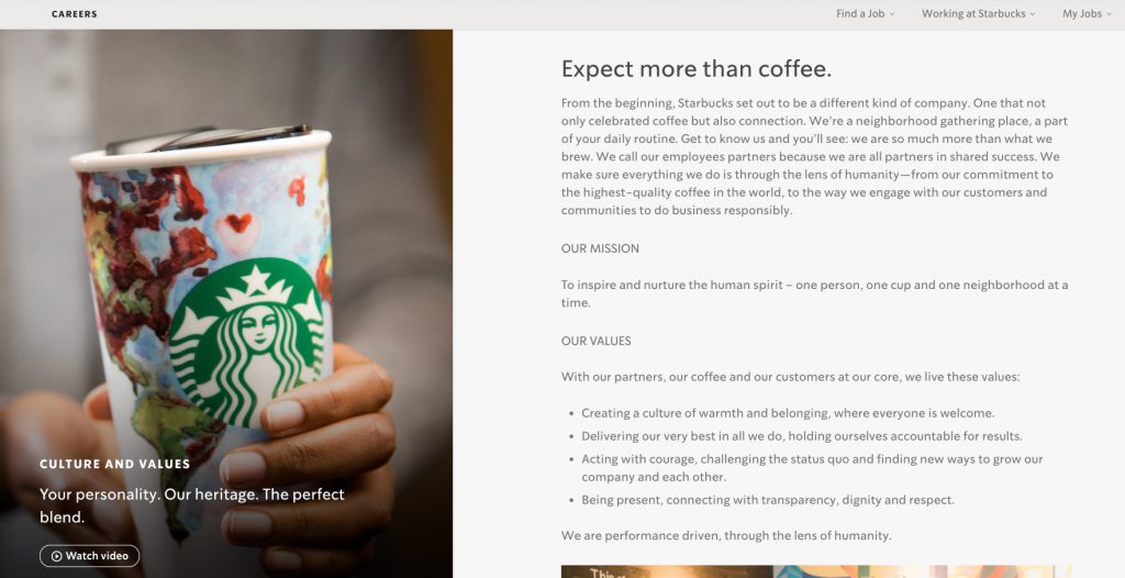 Starbucks_employee_value_proposition | Ongig Blog Starbucks employee value proposition example