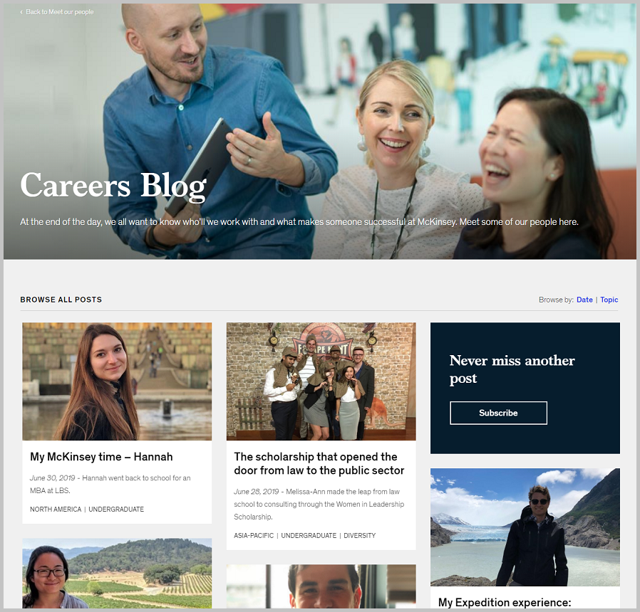 Company-career-blog-example1 | Ongig Blog Mckinsey career blog