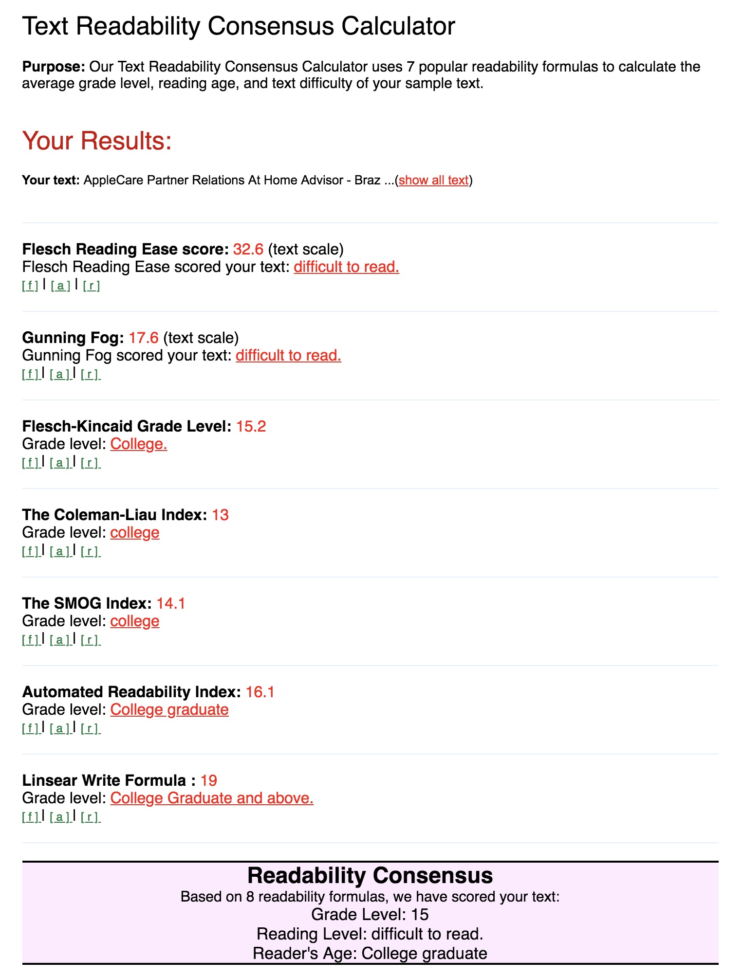 Free Job Description Writing Tools - Readability Formula Consensus Calculator - Ongig Blog | Ongig Blog Alchemy Text free readability consensus calculator