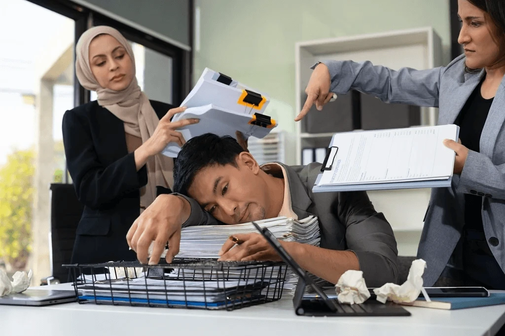 Employee Stressing Over Continuous Workload
