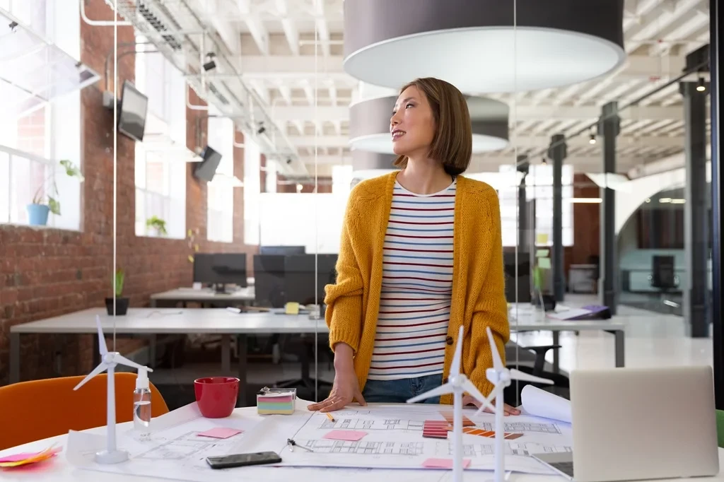 Employee Strategizing Her Career Using Various Examples Of Workplace Objectives