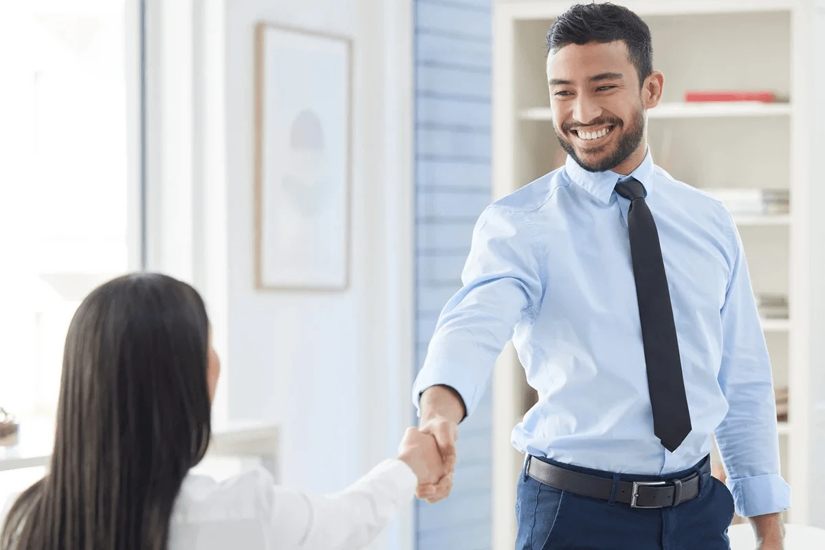 Candidate Dressed in Business Casual Attire for Interview