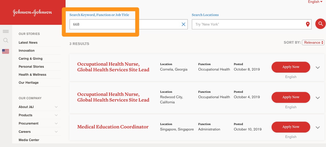 Recruit_Veteran_Military_Job_Code_Search___Ongig_Blog | Ongig Blog job search Johnson and Johnson