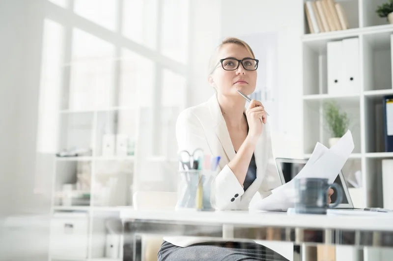 Business Manager Contemplating Before Making a Decision