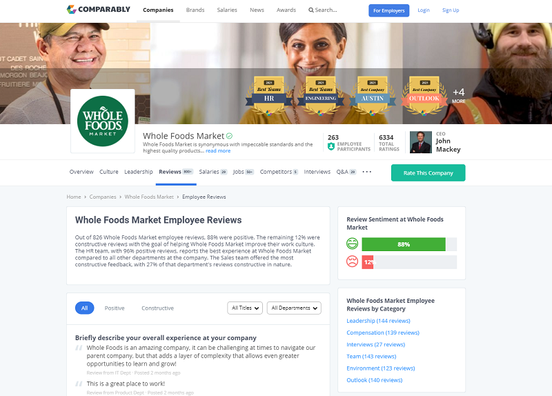 comparably company review site - Ongig | Ongig Blog comparably company reviews