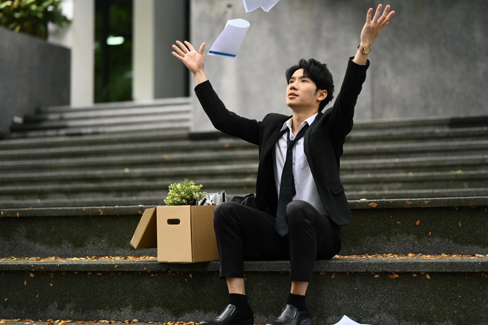 A Man Displaying Resilience Despite Job Loss