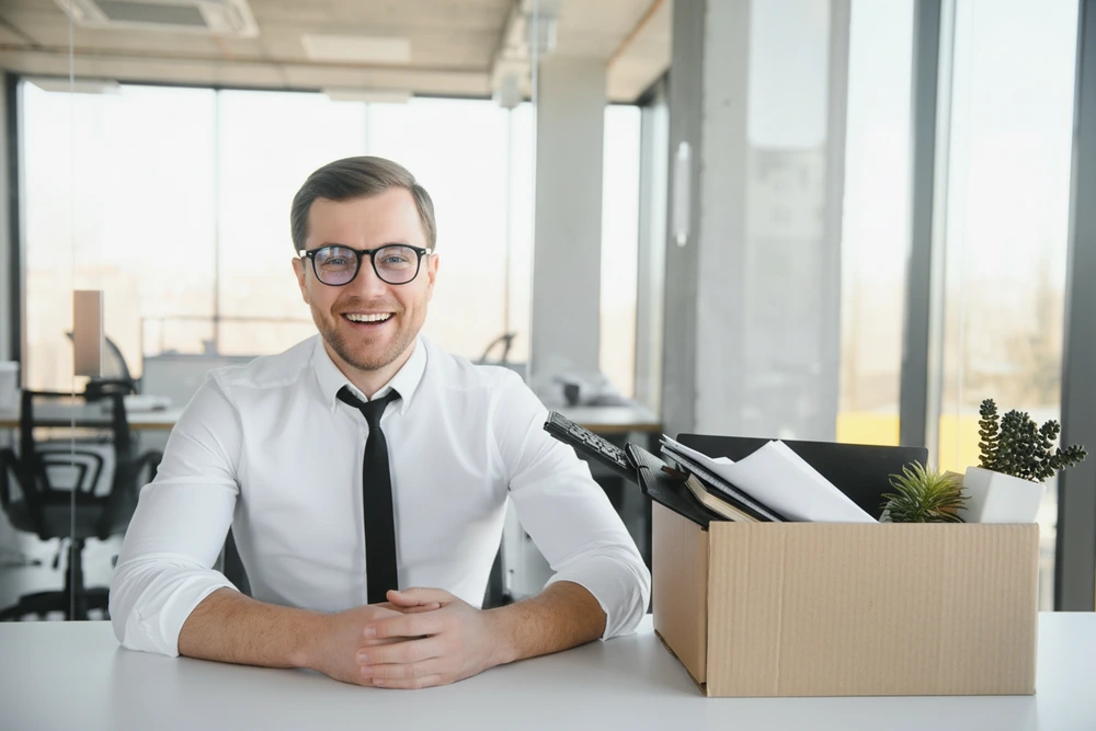 An Employee With A Bright Smile Despite Termination