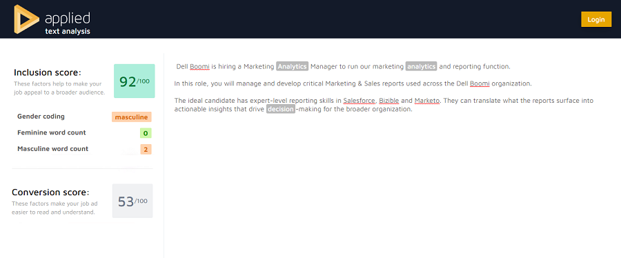 augmented writing tools for job description Applied | Ongig Blog Applied augmented writing tool
