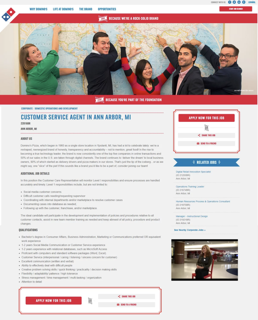 image-1 | Ongig Blog Domino's job posting example (Job Posting Examples blog)