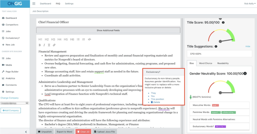job description builder text analyzer 2 | Ongig Blog job description builder text analyzer 2