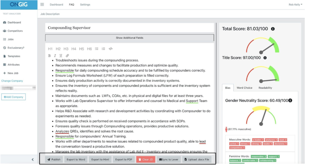 job description builder text analyzer 3 | Ongig Blog job description builder text analyzer 3