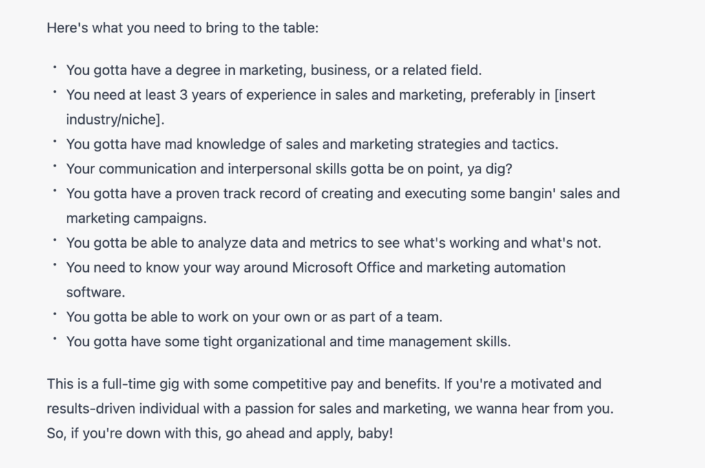 snoop dog chatgpt job description 2 | Ongig Blog snoop dog chatgpt job description 2