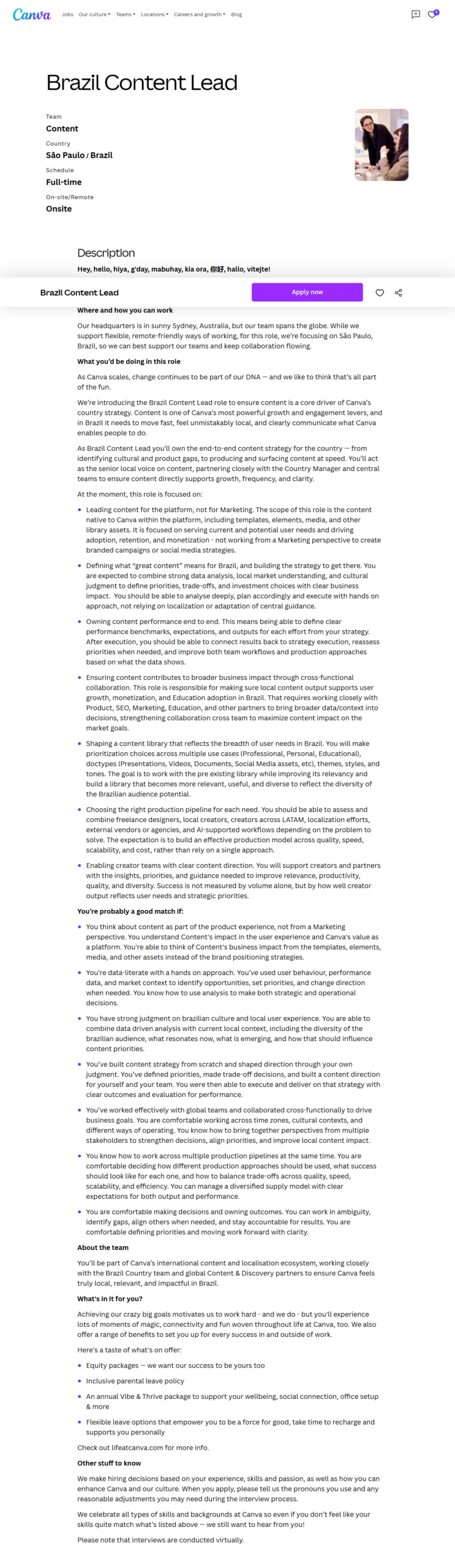 Content Lead - Canva | Ongig Blog