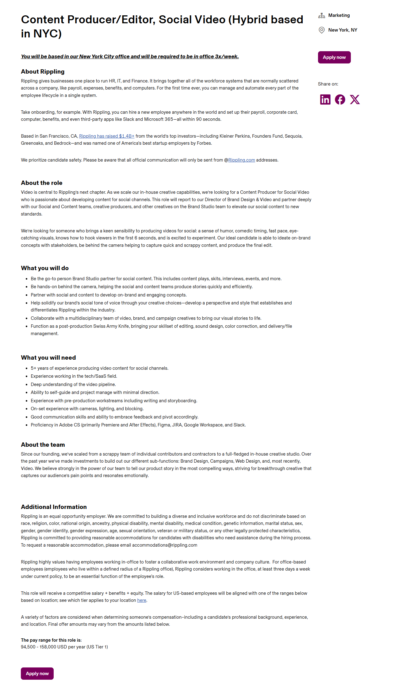 Content Producer Editor - Rippling | Ongig Blog