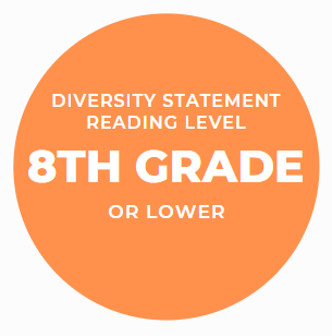 orange graphic diversity declaration reading level