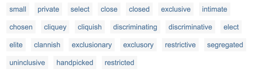 non inclusive definition synonyms | Ongig Blog non inclusive language: definition synonyms