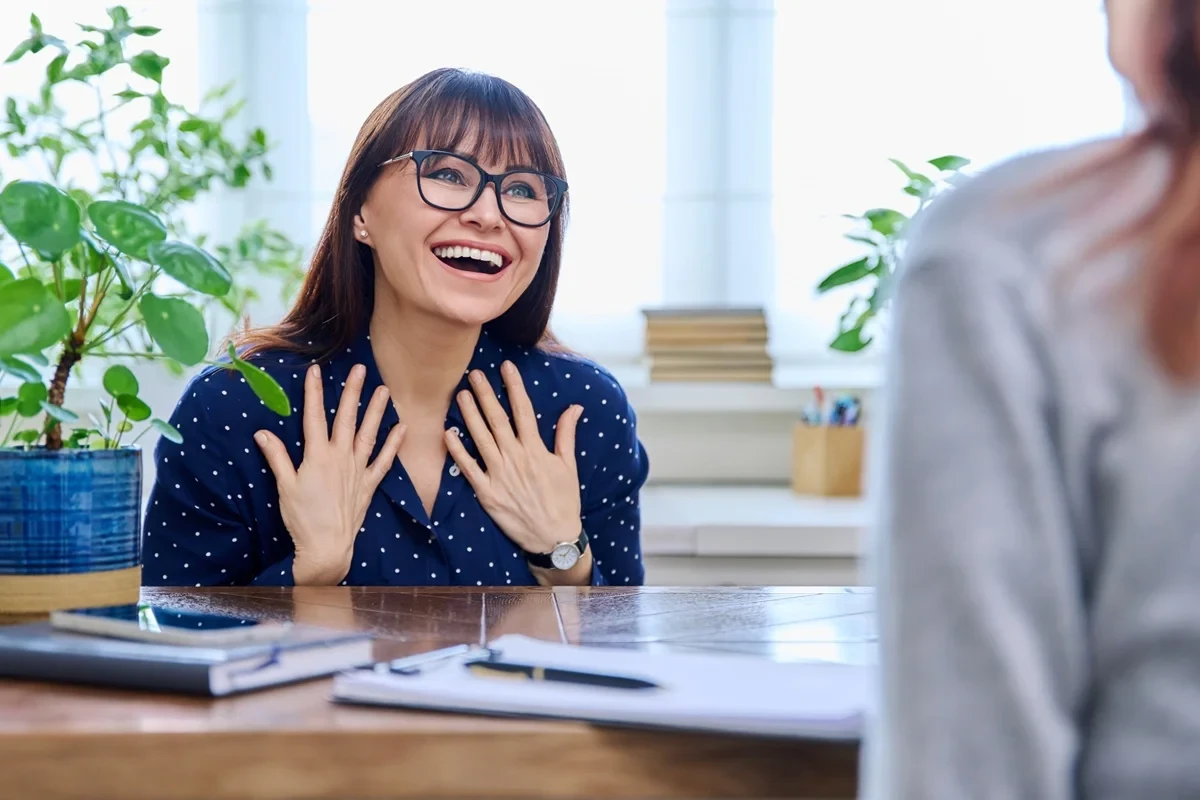 Job Applicant Answering The Question Tell Me Some Fun Facts About Yourself