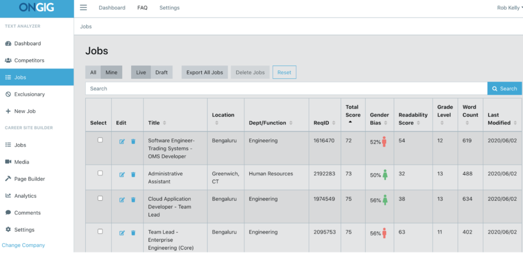 job description builder tools text analyzer