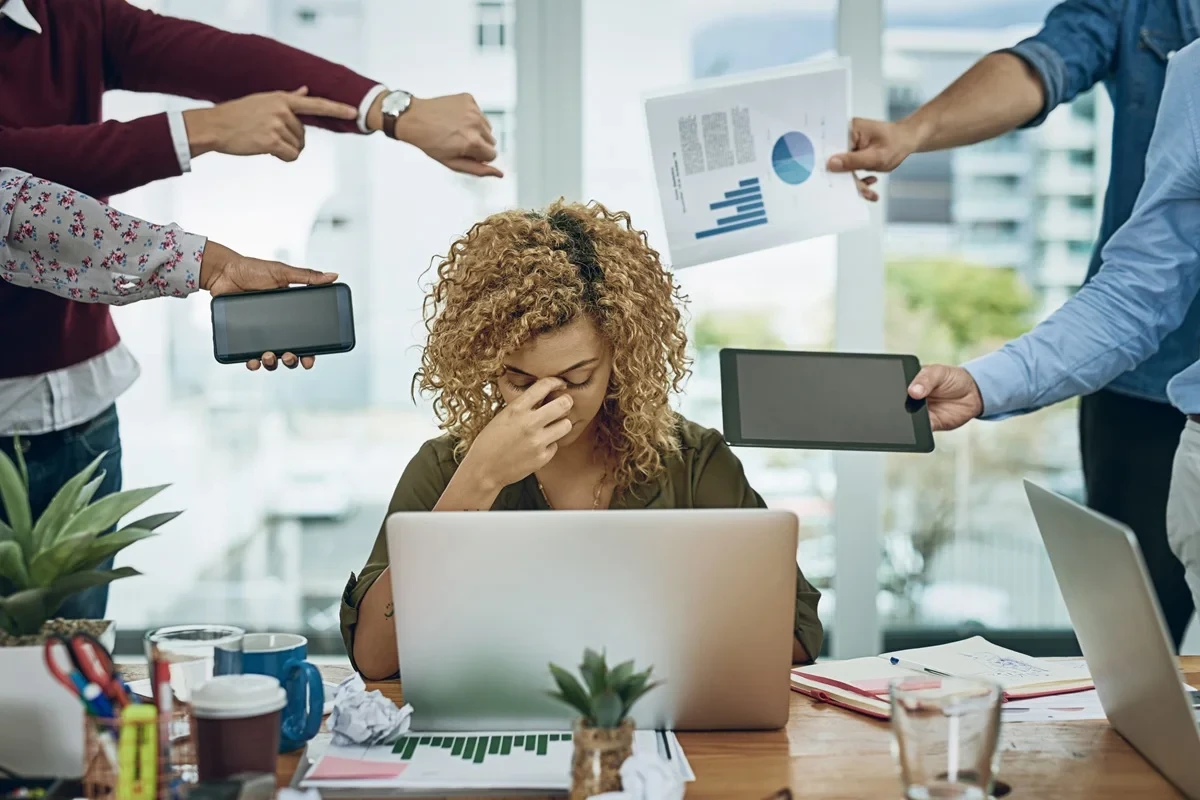 Young Professional Experiencing Burnout At Work
